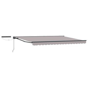 Vidaxl Električni zložljiv senčnik Svetlo siva in antracit 4,5 × 3 m
