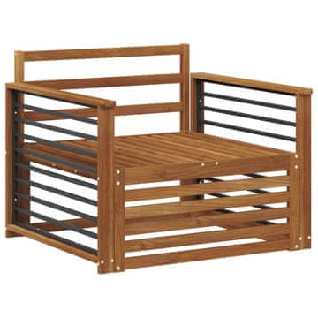 Vidaxl 2 Kos Zunanji kavč Naravna