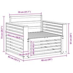 Vidaxl 2 Kos Zunanji kavč Naravna
