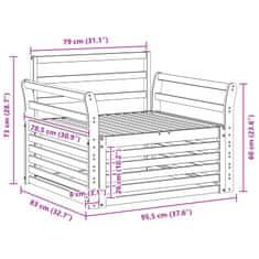 Vidaxl 2 Kos Zunanji kavč Naravna
