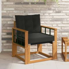 Vidaxl 2 Kos Zunanji kavč Masiven les akacije Naravna