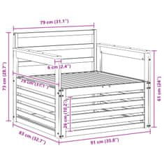 Vidaxl 2 Kos Zunanji kavč Naravna