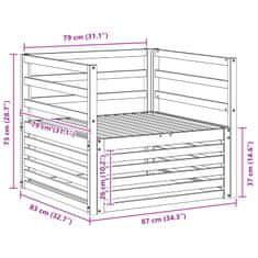 Vidaxl 2 Kos Zunanji kavč Naravna
