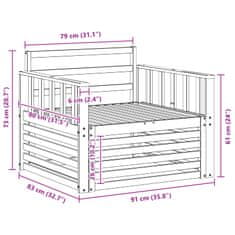 Vidaxl 2 Kos Zunanji kavč Naravna
