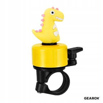 Korbi OTROŠKI KOLESARSKI ZVONČEK – ZA KOLO ALI SKIRO, RUMEN, DINOSAURUS