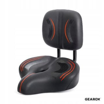 Korbi Kolesarsko sedlo z naslonom – nastavljivo | Veliko udobno sedišče | Penasto S14