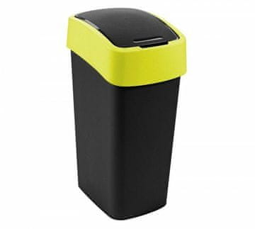 shumee CURVER KOŠ ZA SMETI FLIP 45L ČRNO RUMEN