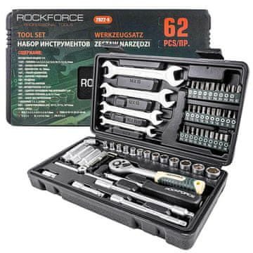 ROCKFORCE Komplet ključev 1/4" 62 kosov