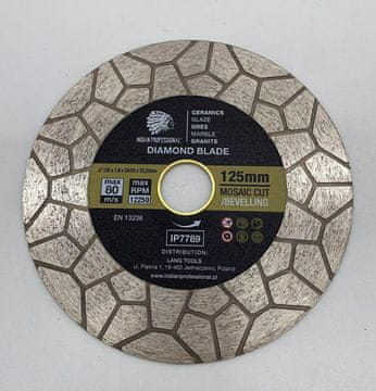 shumee DIAMANTNI DISK 125 mm x 2,0 mm x 22,2 mm MOSAIC CUT INDIAN PROFESSIONAL