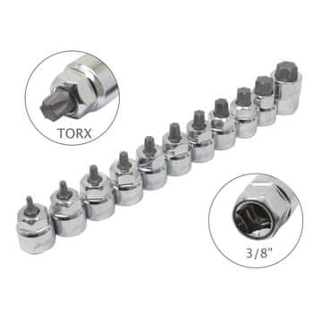 3/8″ Torx nizkoprofilni nastavki na ASTA letvi