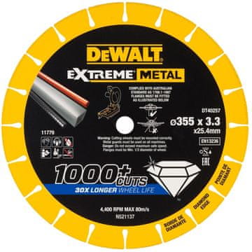 shumee DEWALT DT40257 DIAMANTNO LEPILO ZA REZANJE JEKLA, PREMER 355 MM