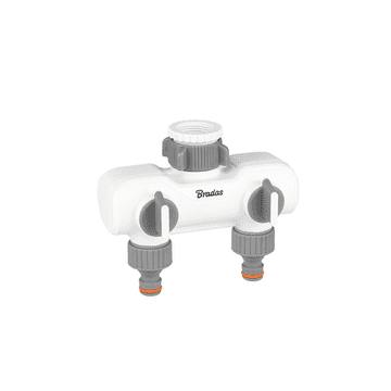 shumee BRADAS 2-POTNI RAZDELEK 1"-3/4" Z BELIMI VENTILI