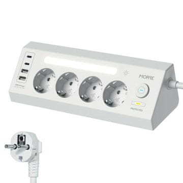 shumee TIROSS MORRE VOGALNI PODALJŠEVALNIK 4G 2xUSB 2xUSB C