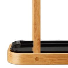 Northix Stojalo za dežnike iz bambusa z litoželeznim pladnjem