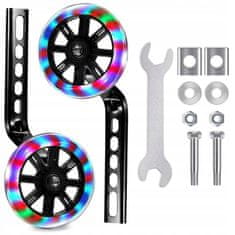 Korbi Pomožna kolesa za otroško kolo – LED svetleča | Univerzalna 12–20" | Barvna