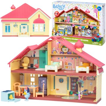 sarcia.eu Bluey Družinski dom Praznovanje doma + figurica psa za otroke, premične dele 3+