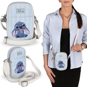 Disney DISNEY Stitch ekološka usnjena torbica, majhna torbica z nastavljivim trakom, mini torbica za mlade 17x4x11 cm