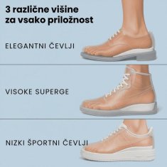 Zenlift Ortopedski vložki za povečanje višine, udobni podporni vložki za čevlje z amortizacijo | ZENLIFT 1.5cm