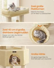 Songmics Mačje drevo 50x50x160 cm Bež