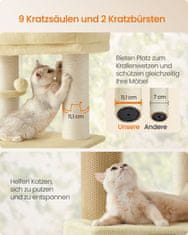 Songmics Mačje drevo 50x50x160 cm Bež