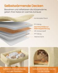 Songmics Mačje drevo 50x50x160 cm Bež