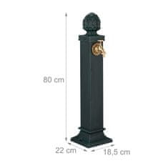 Northix Starinska vrtna fontana z zlato pipo kovinska 80 cm