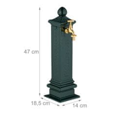 Northix Starinska kovinska vrtna fontana z zlato pipo 47 cm