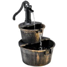Northix Rustikalna vrtna fontana s črpalko PP 68 cm kaskadni slap