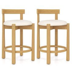 Northix Set 2 lesenih barskih stolov naravni les višina 62 cm