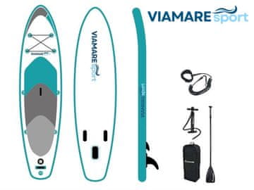 VIAMAREsport Napihljiva SUP deska VIAMAREsport 330x80x15cm, CYAN, max.160kg, zložljivo, KOMPLET