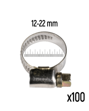 Zollex Cevne objemke iz nerjavnega jekla GT 12-22 mm (100 kos)