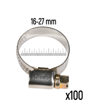 Zollex Cevne objemke iz nerjavnega jekla GT 16-27 mm (100 kos)