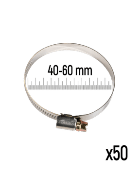 Zollex Cevne objemke iz nerjavnega jekla GT 40-60 mm (50 kos)