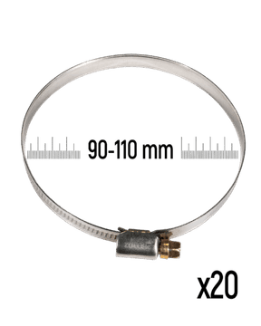 Zollex Cevne objemke iz nerjavnega jekla GT 90-110 mm (20 kos)