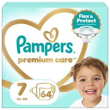 Pampers Premium Care plenice, velikost 7, 15+ kg, 64/1