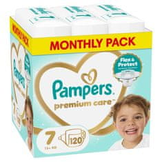 Pampers Premium Care plenice, velikost 7, 15+ kg, 120/1