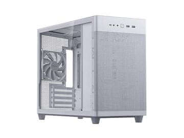 Računalniško ohišje ASUS Prime AP201, Micro-ATX, Kaljeno steklo, belo