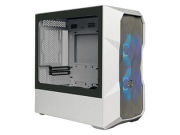 Cooler Master Računalniško ohišje Cooler Master TD300 Mesh, mATX, Mini-Tower, ARGB, kaljeno steklo, belo