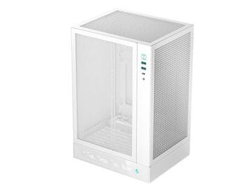 DEEPCOOL Računalniško ohišje CH170 DIGITAL WH, Mini-ITX, LCD, Belo