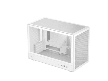 DEEPCOOL Računalniško ohišje CH260, Micro-ATX, kajeno steklo, belo