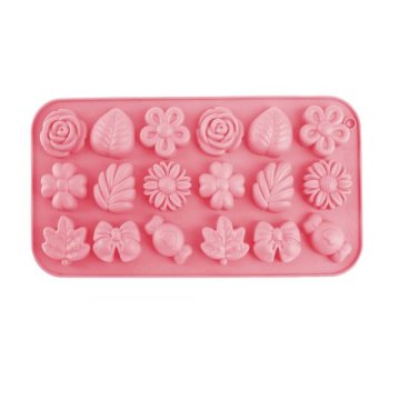 SILIKONSKI KALUP ZA LED 18 KOSOV CVETJA 20,5X10,9X1,5CM