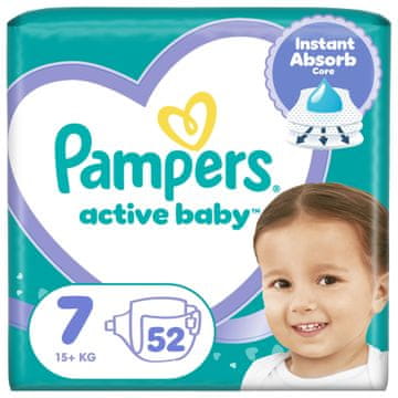 Pampers Active Baby plenice, velikost 7, 15+ kg, 52/1
