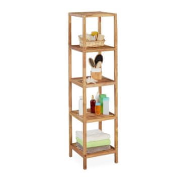 Northix Kopalniški regal oreh 5 polic visok pokončen dizajn