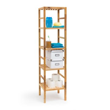 Northix Kopalniška polica oreh les 3 4 5 police rustikalni dizajn