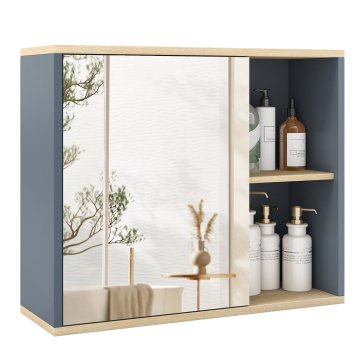 Northix Stenska kopalniška omarica ogledalo 60 cm nastavljiva polica