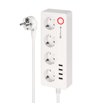 shumee Podaljšek za vtičnico s 4 vtičnicami, 4xUSB 2100 mA, 1,5 m, Tuya