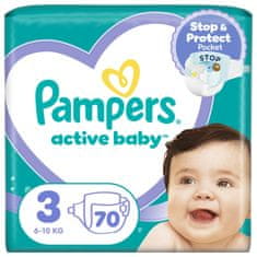 Pampers Active baby plenice, velikost 3, 6-10 kg, 70/1