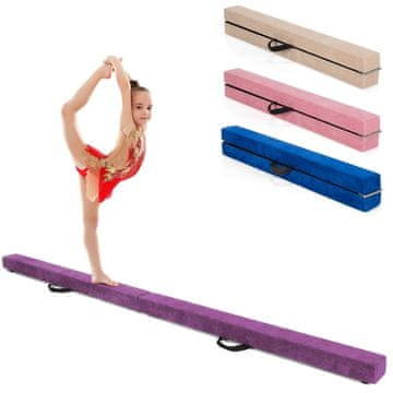 Northix Zložljiva gimnastična gred 210 cm nedrseča vijolična