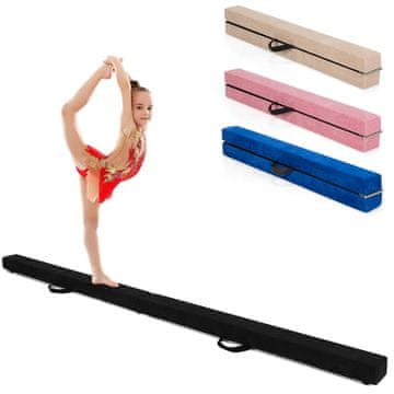 Northix Zložljiva gimnastična gred 210 cm nedrseča črna