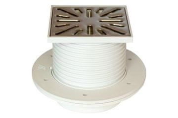 Enpro Talni odtok Floor drain lower D 50 mm, collar, stainless steel grid SUN, white